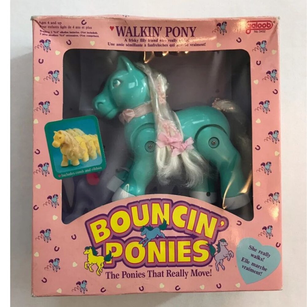 1989 Bouncin Ponies Walking Pony Toy by Galoob